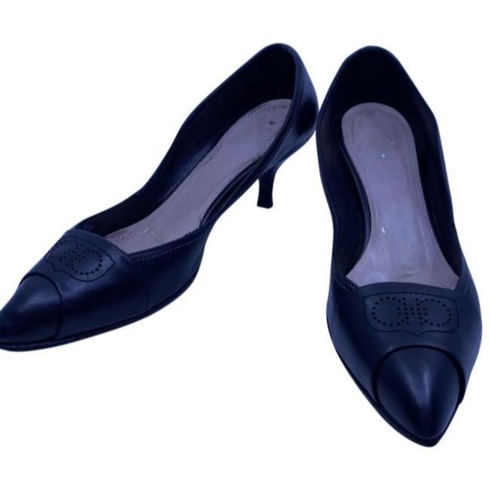 Salvatore Ferragamo Black Light Insignia Pumps Size Us
